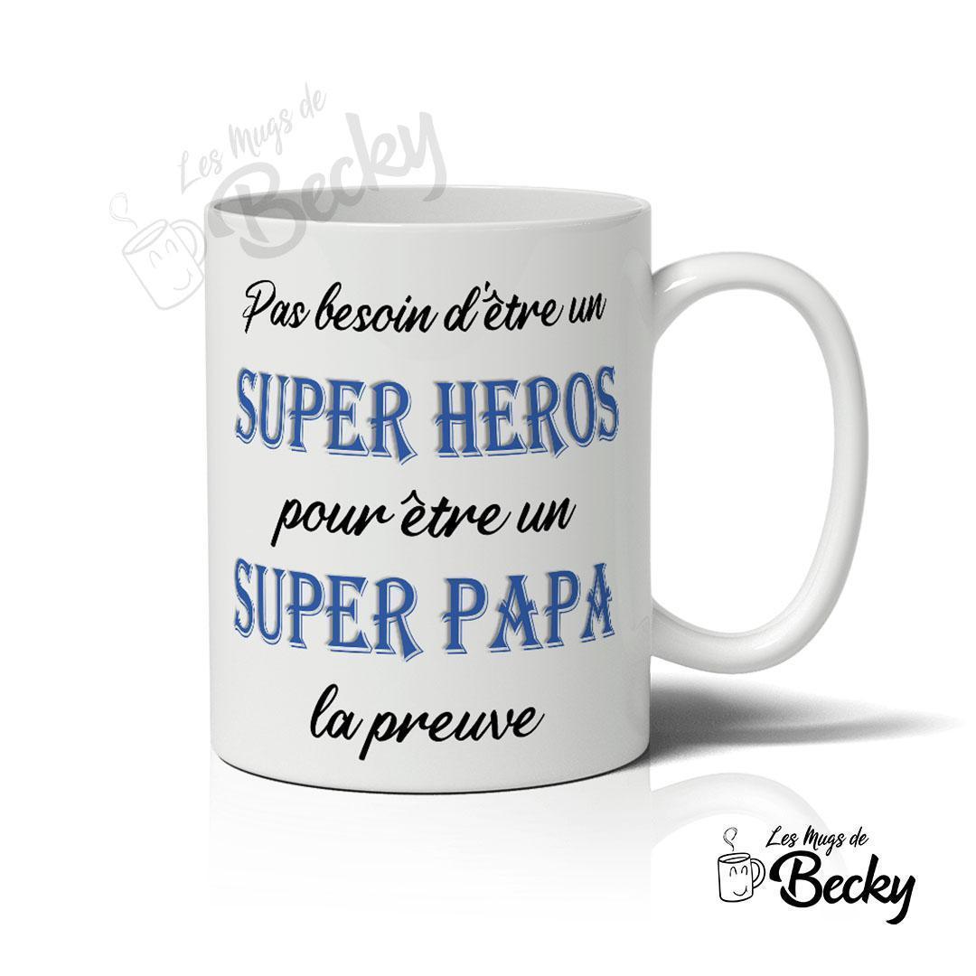 Mug personnalisé prénom Super Papa