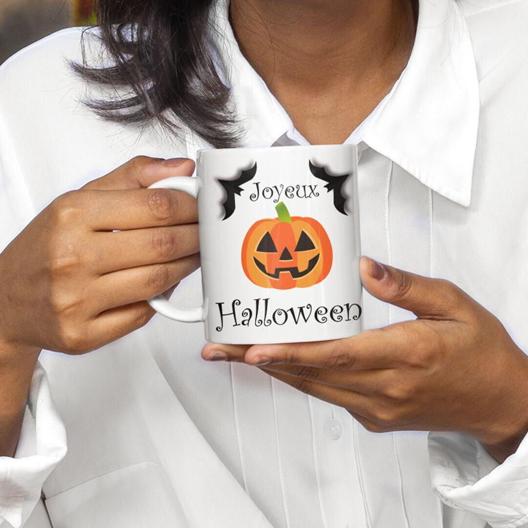 Panier Halloween personnalisé | Seau citrouille avec prénom